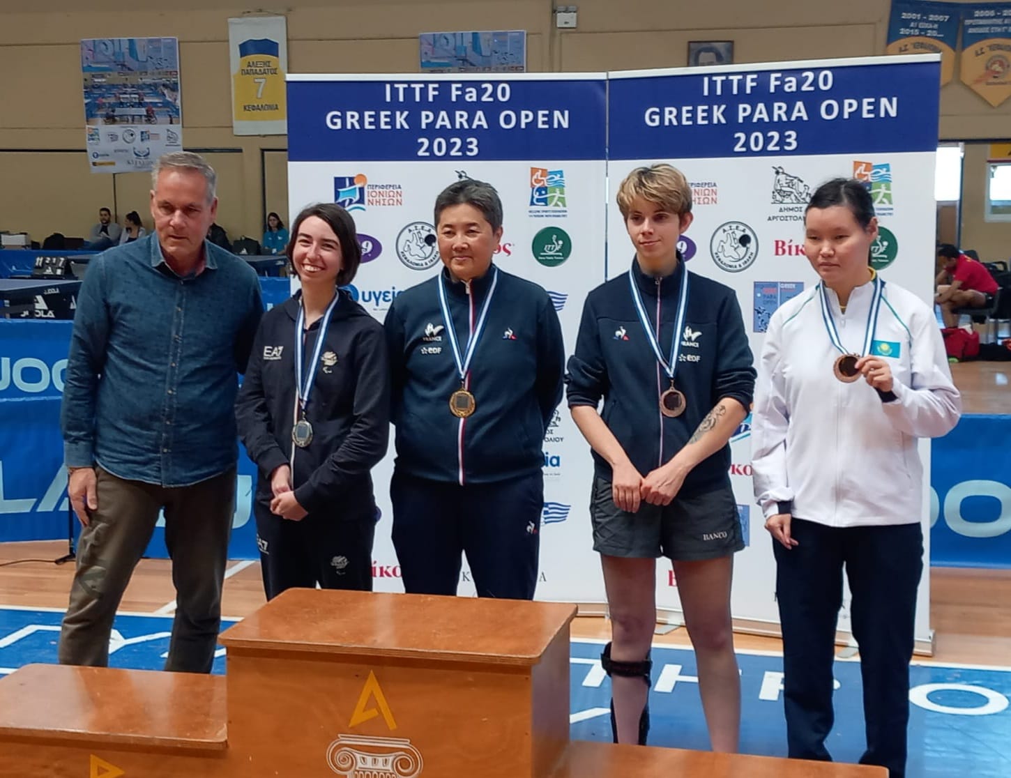 Elena Elli argento allITTF Greek Para Open 2023 il podio