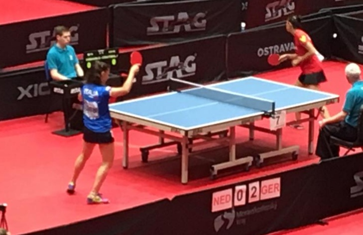 Elisa Armanini contro la Spagna ai Campionati Europei Giovanili 2019