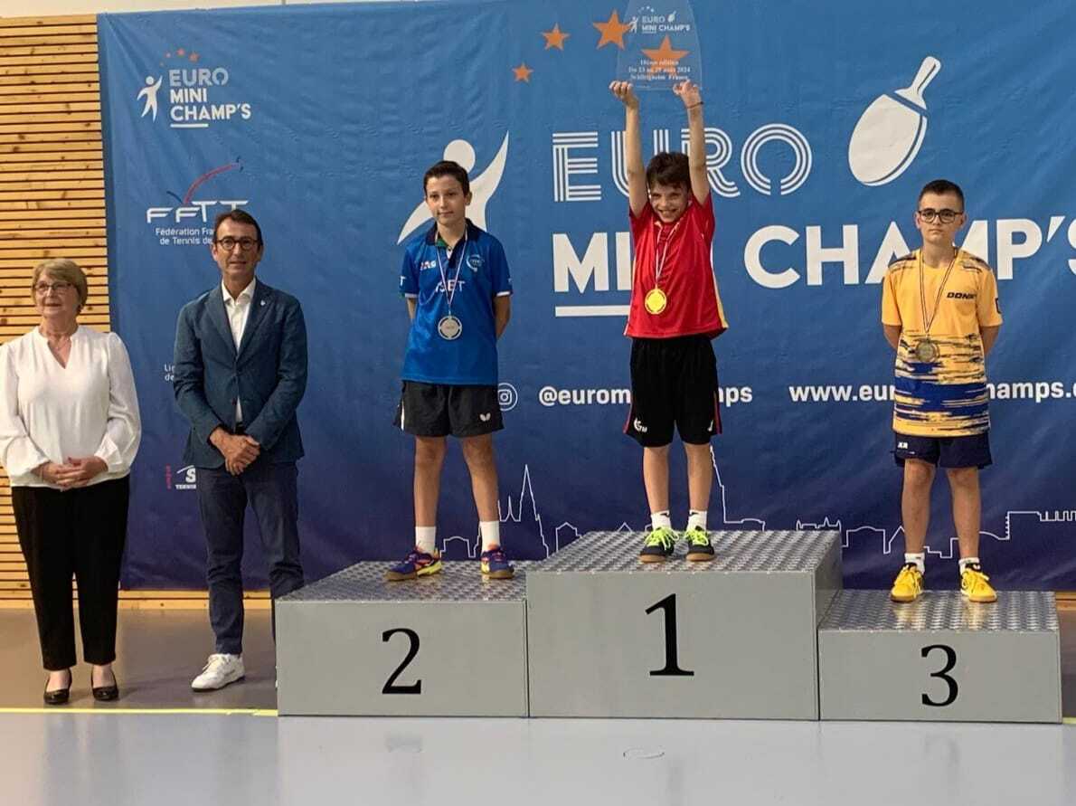 EuroMiniChamps 2024 podio del singolare Boys 2013