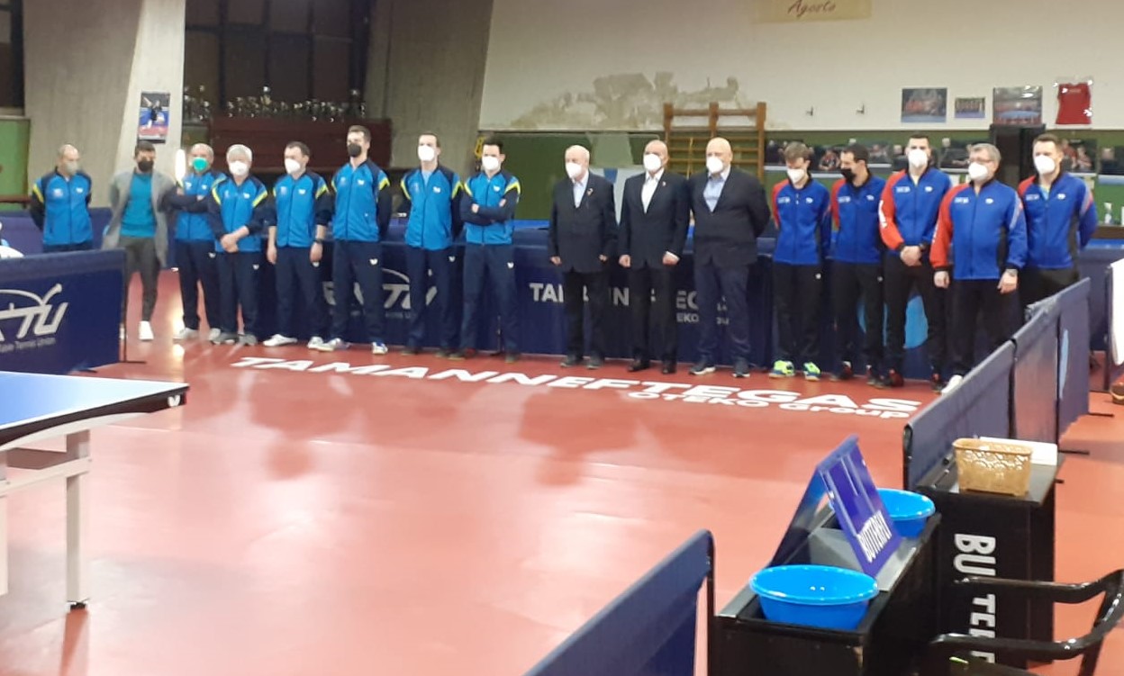 Europe Cup match di andata dei quarti fra Top Spin Messina e Apuania Carrara 2021 2022