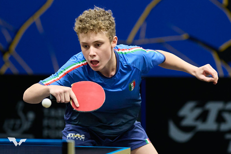 Europe Youth Smash Sweden 2025 Danilo Faso in azione di rovescio