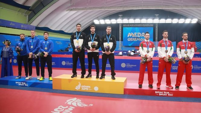 European Games 2019 podio a squadre maschile