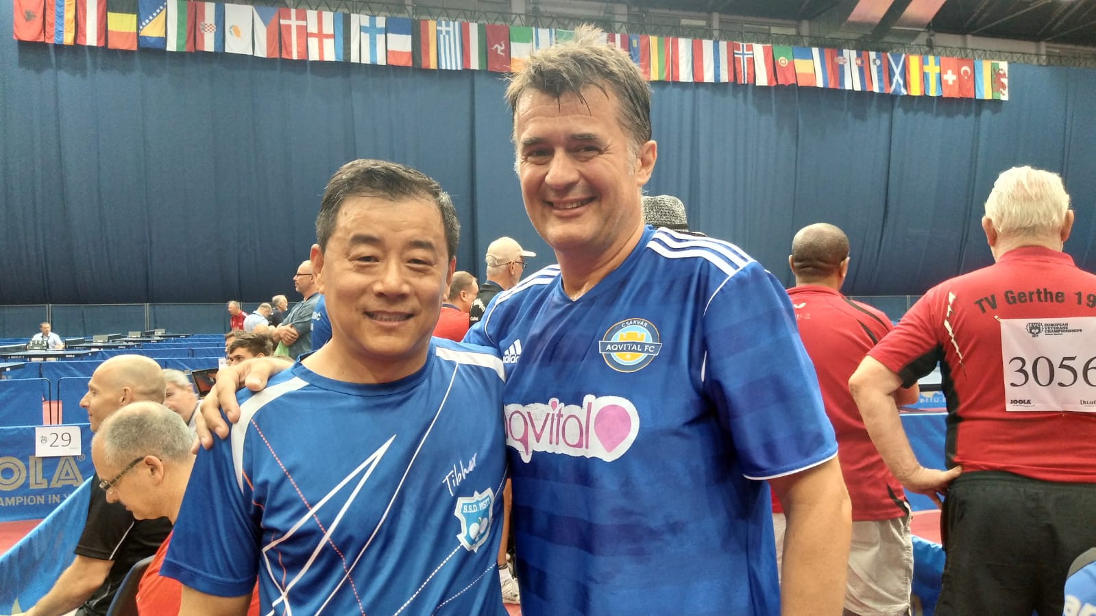 Europei Veterani 2019 Yang Min con Sandor Matyas Varga
