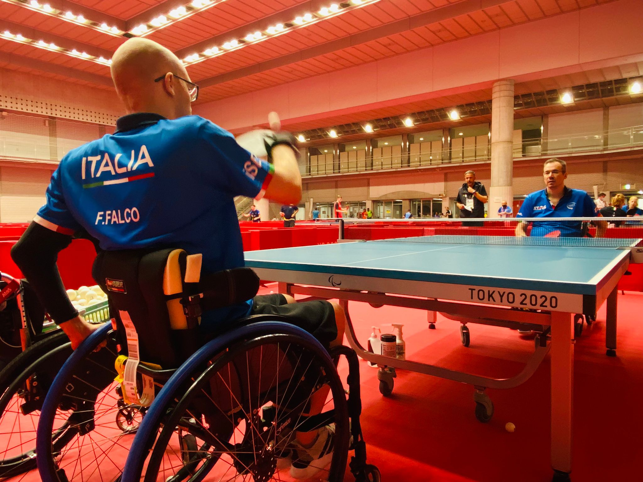 Federico Falco e Andrea Borgato in allenamento al Tokyo Metropolitan Gymnasium