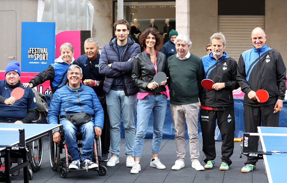 Festival dello Sport di Trento 2024 il gruppo del tennistavolo