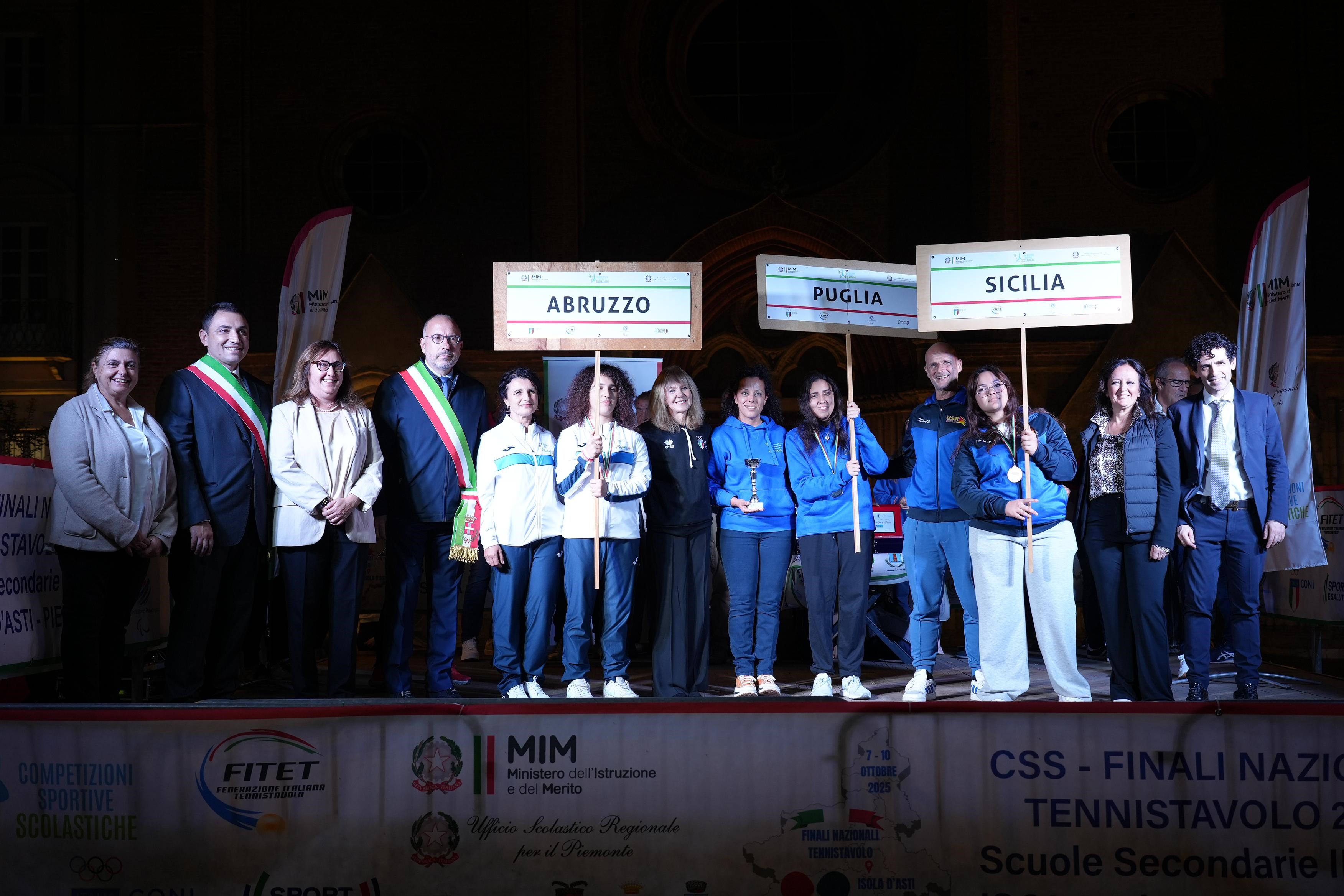 Finali Nazionali Gare Studentesche di Isola dAsti 2025 podio della gara paralimpica femminile