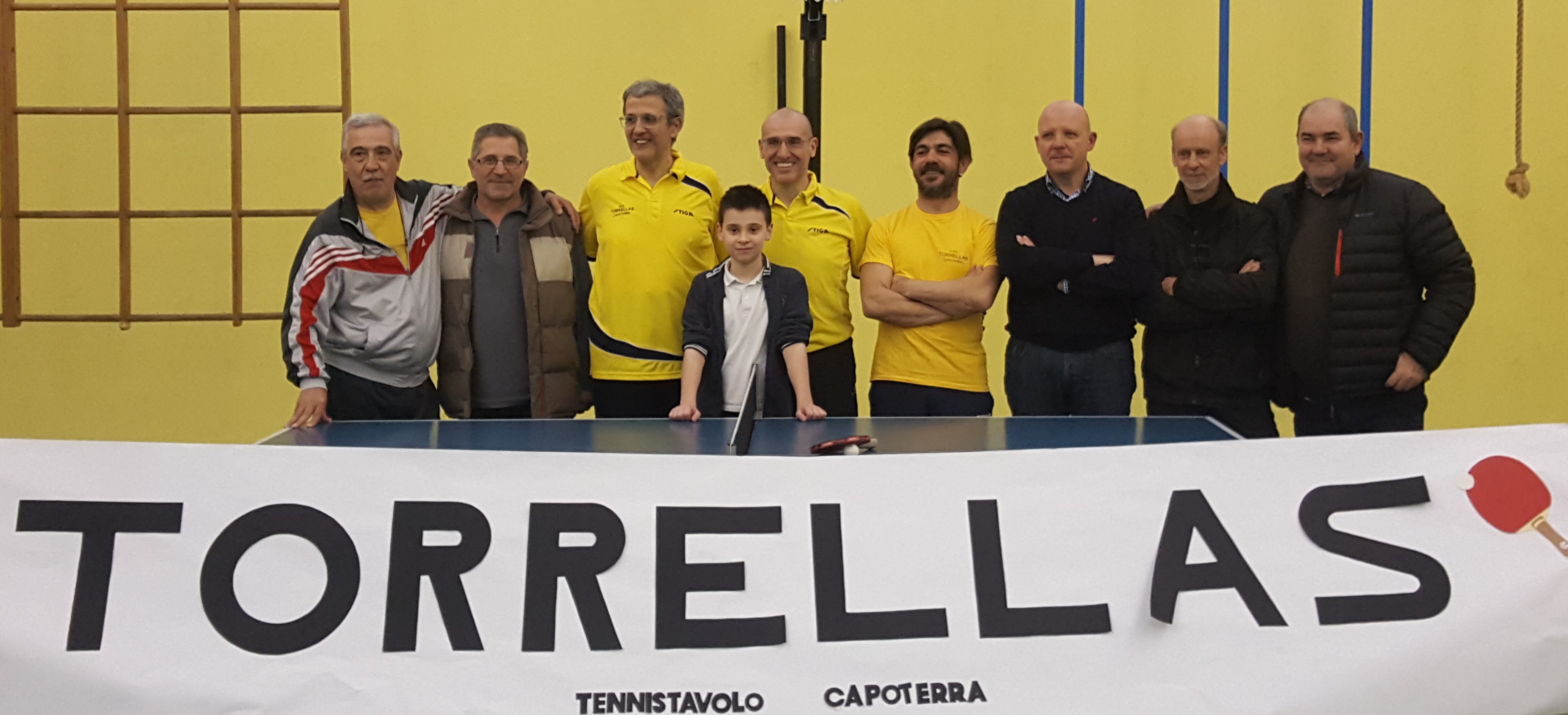 Foto 3 Torrellas dopo la promozione in D1 Da sx Carta Carboni Sanna Jacopo Celestino Rasulo Cingolani Migliaccio Rosso