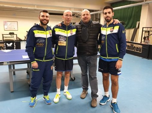 Foto 4 B1 2018 2019 da sx Gammone Alessandro Giorgione Giovanni ns Sponsor Carlo Ruggiero Della Brenda Pjpg