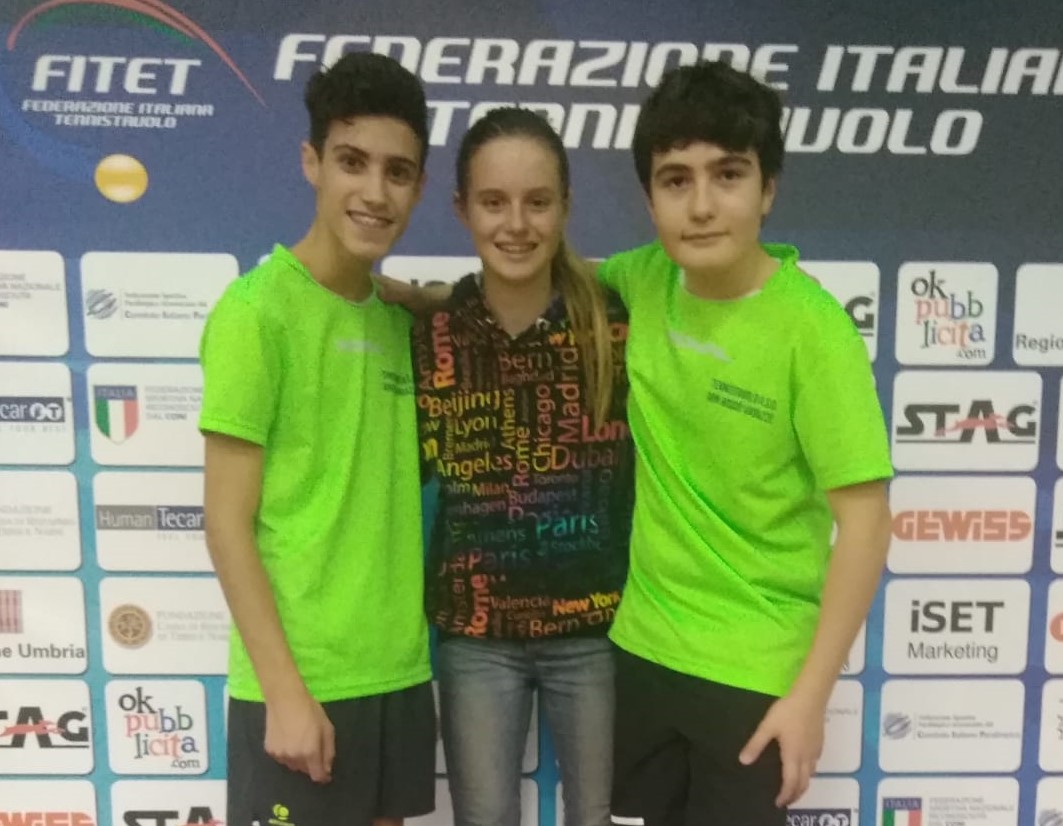 Foto 4 Mattia Lattaro Lavinia Cerruti e Filippo Spandonaro ai campionati italiani giovanili