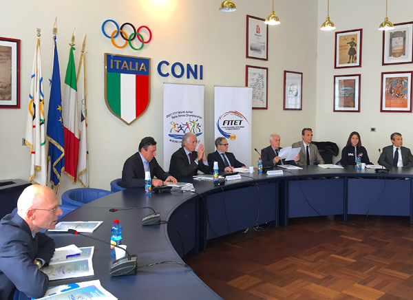 Foto conferenza stampa al Coni