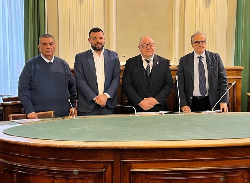 Foto relatori conferenza stampa a Biella