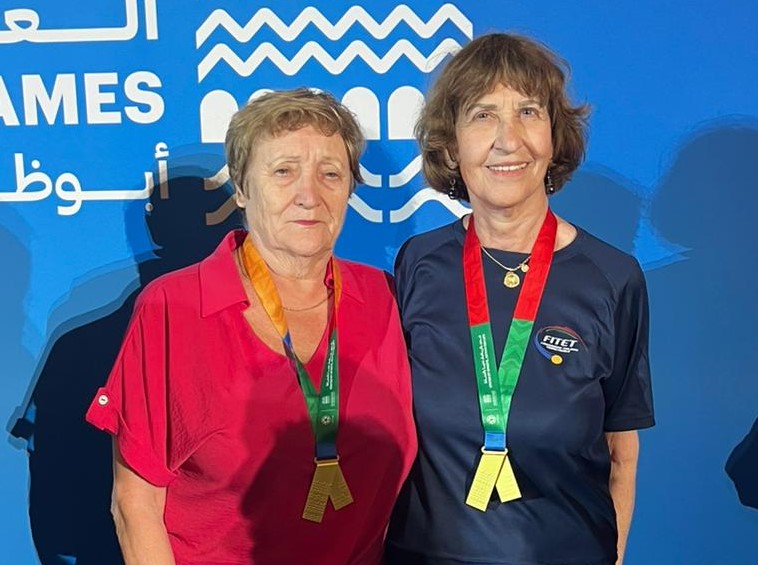 Francesca Marcone oro nel doppio femminile Over 70 agli Open Masters Games di Abu Dhabi 2026