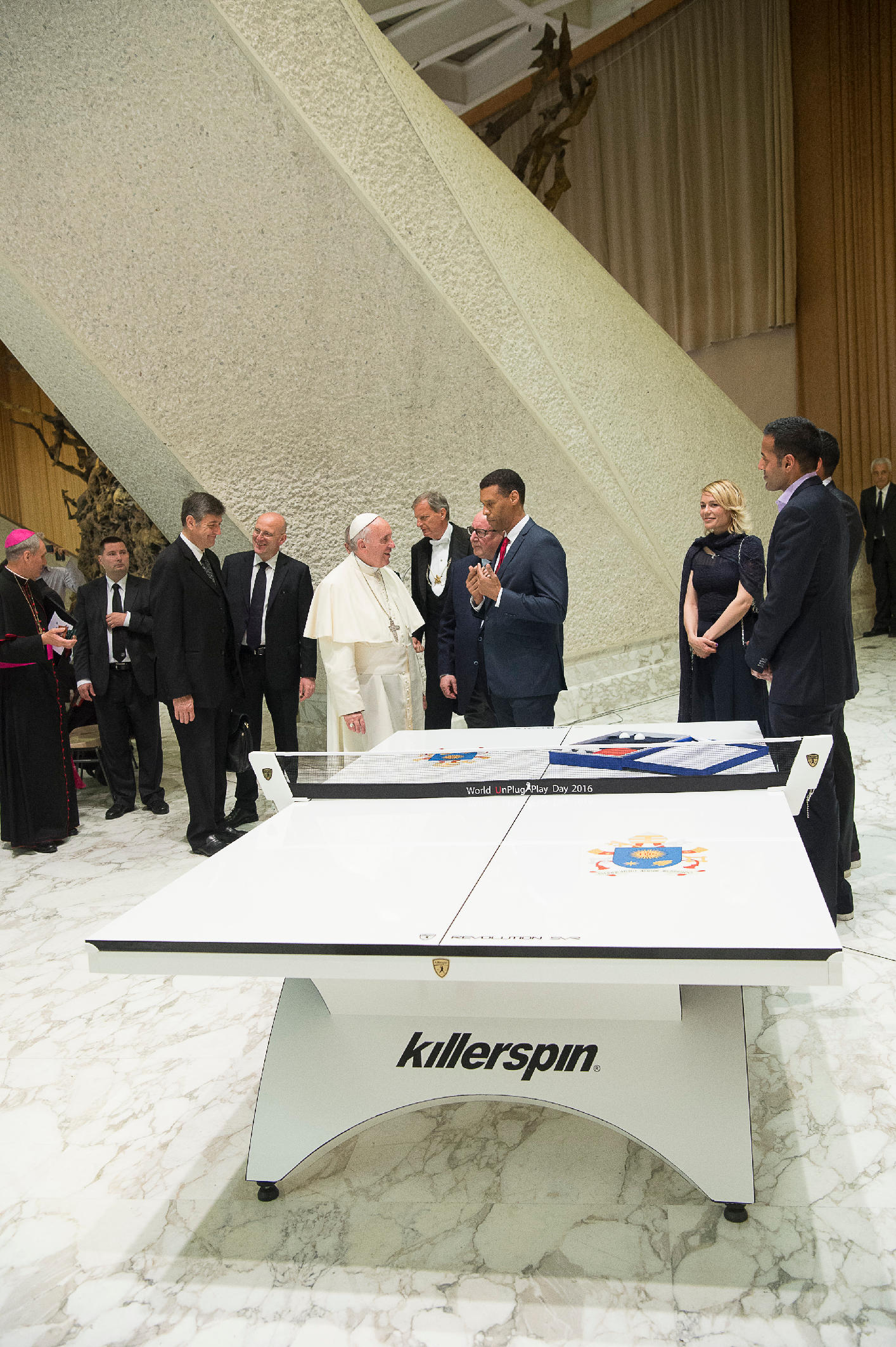 Franco Sciannimanico e Robert Blackwell da Papa Francesco con tavolo