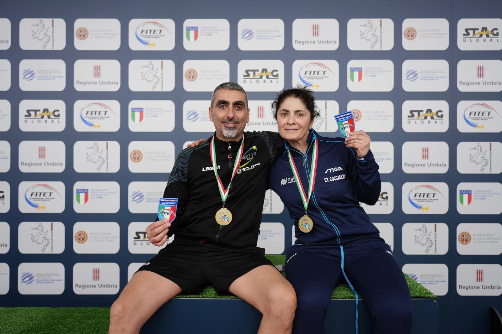 Gianluca Mastroberti e Michela Merenda campioni italiani del doppio misto di terza categoria 2026