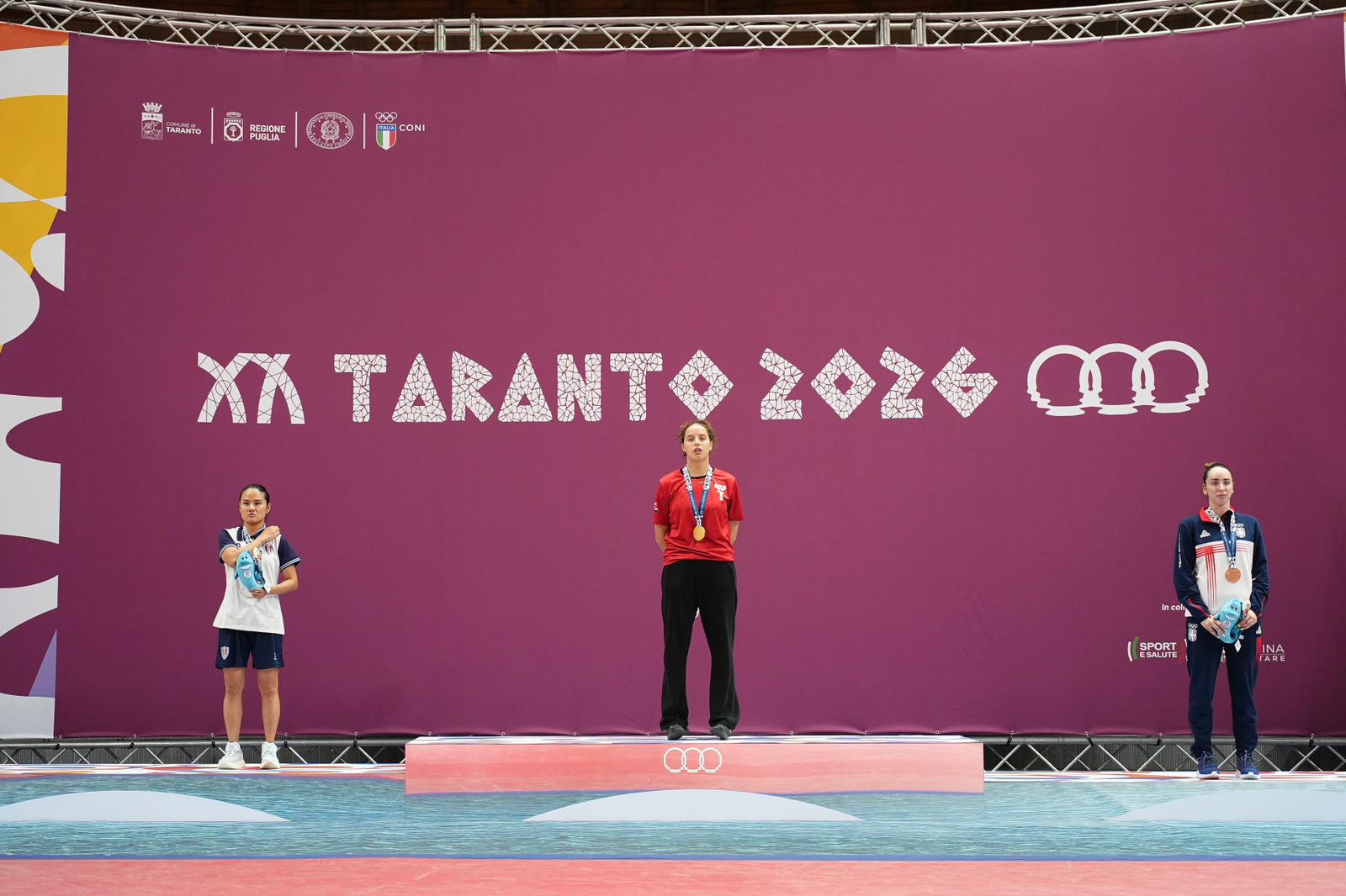 Giochi del Mediterraneo di Taranto 2026 podio del singolare femminile