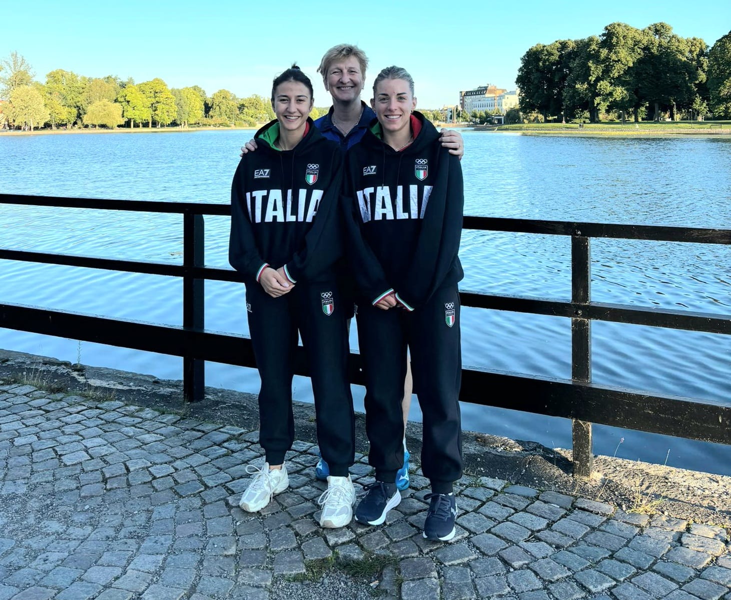 Giorgia Piccolin Elena Timina e Debora Vivarelli a Eskilstuna prima della partenza per le Olimpiadi di Parigi 2024