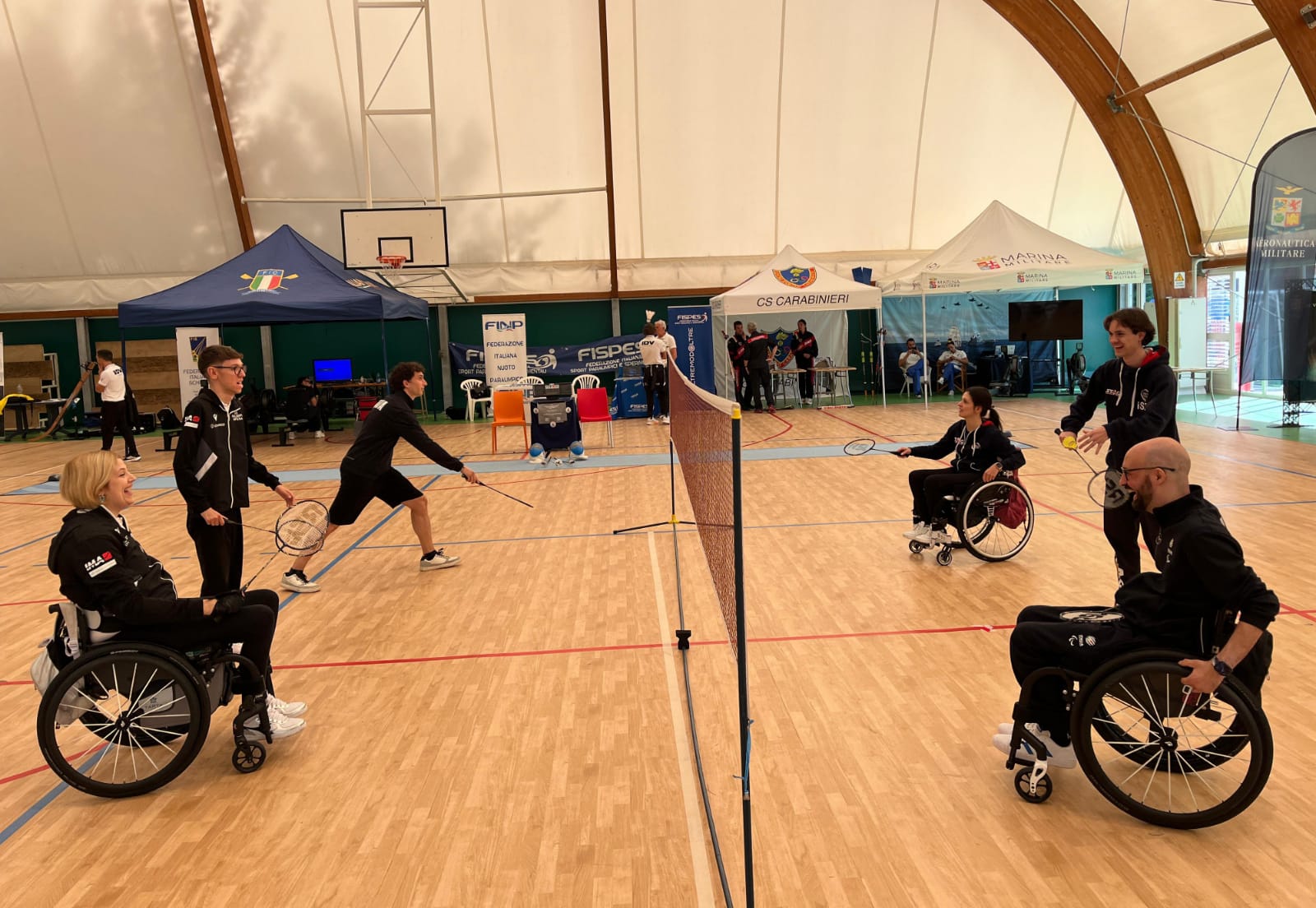 Giornata dello Sport del Gruppo Sportivo Paralimpico della Difesa 2025 3 contro 3 di badminton