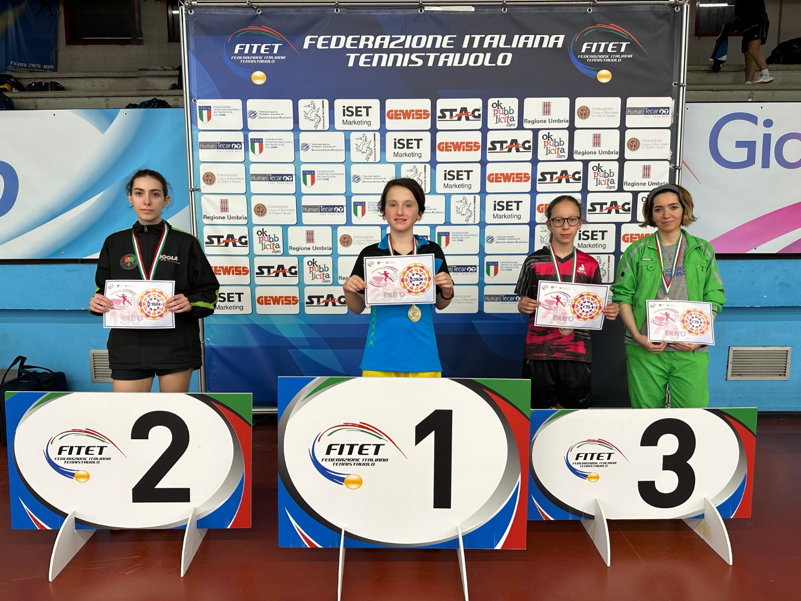 Giornate Rosa e tornei nazionali maschili 4 5 febbraio 2023 podio singolare femminile di quinta categoria
