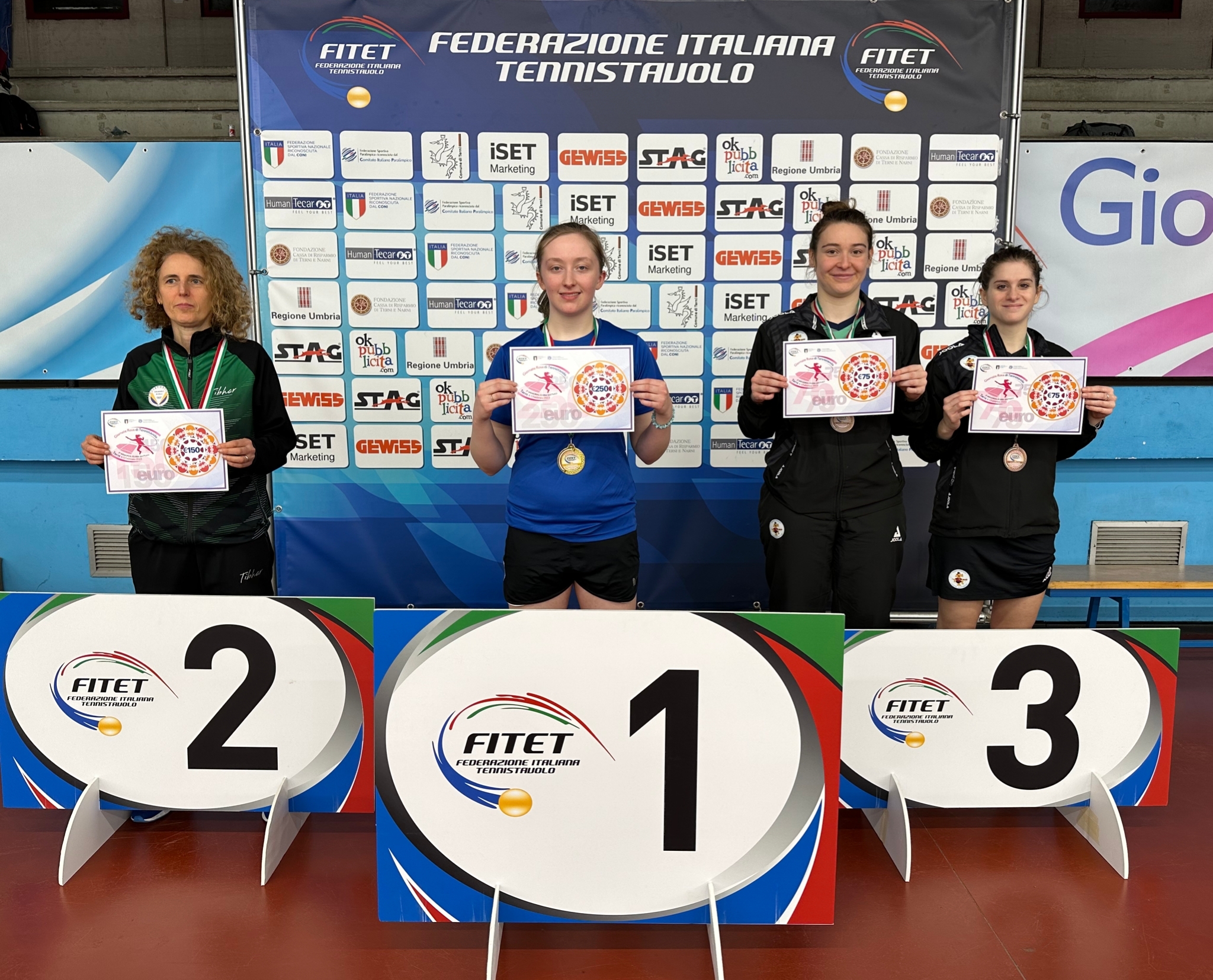 Giornate Rosa e tornei nazionali maschili 4 5 febbraio 2023 podio singolare femminile di terza categoria