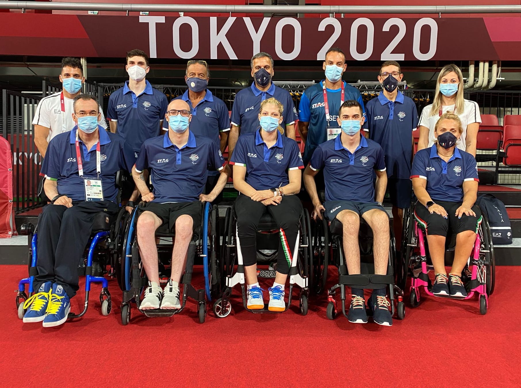 Gli azzurri paralimpici al Tokyo Metropolitan Gymnasium