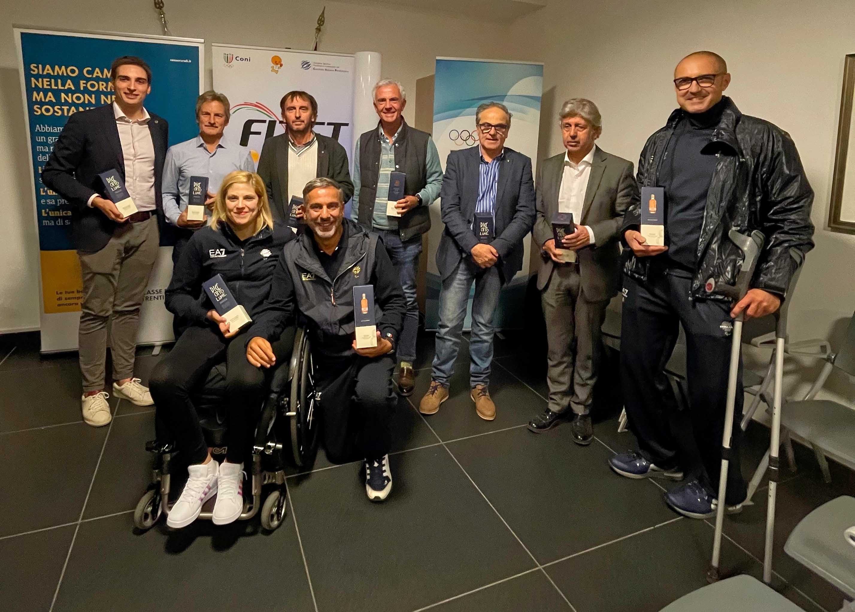 Gruppo dei relatori alla riunione sul tennistavolo trentino al Festival dello Sport di Trento 2022