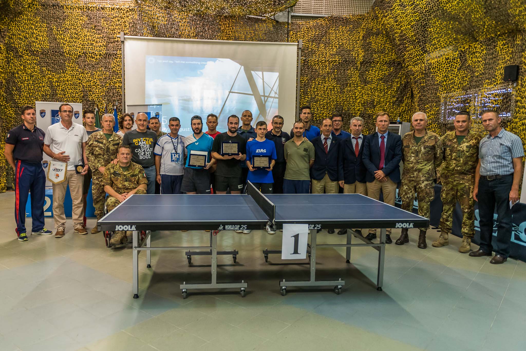 Gruppo partecipanti torneo di tennistavolo