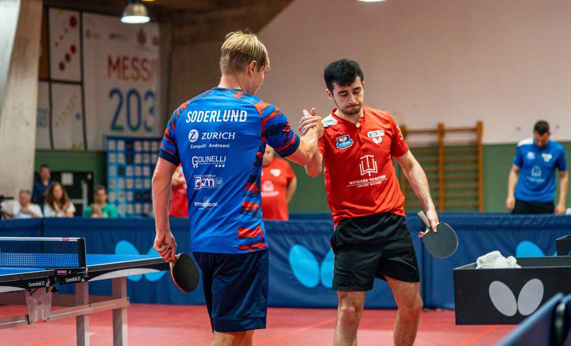 Hampus Soderlund contro Vladislav Ursu fine match della finale scudetto 2025 2026