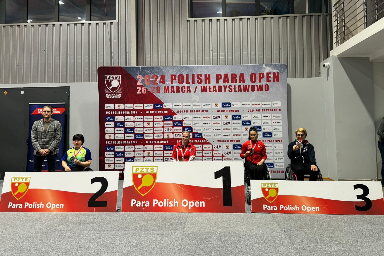 ITTF Polish Para Open 2024 podio del singolare femminile di classe 3 con Michela Brunelli bronzo