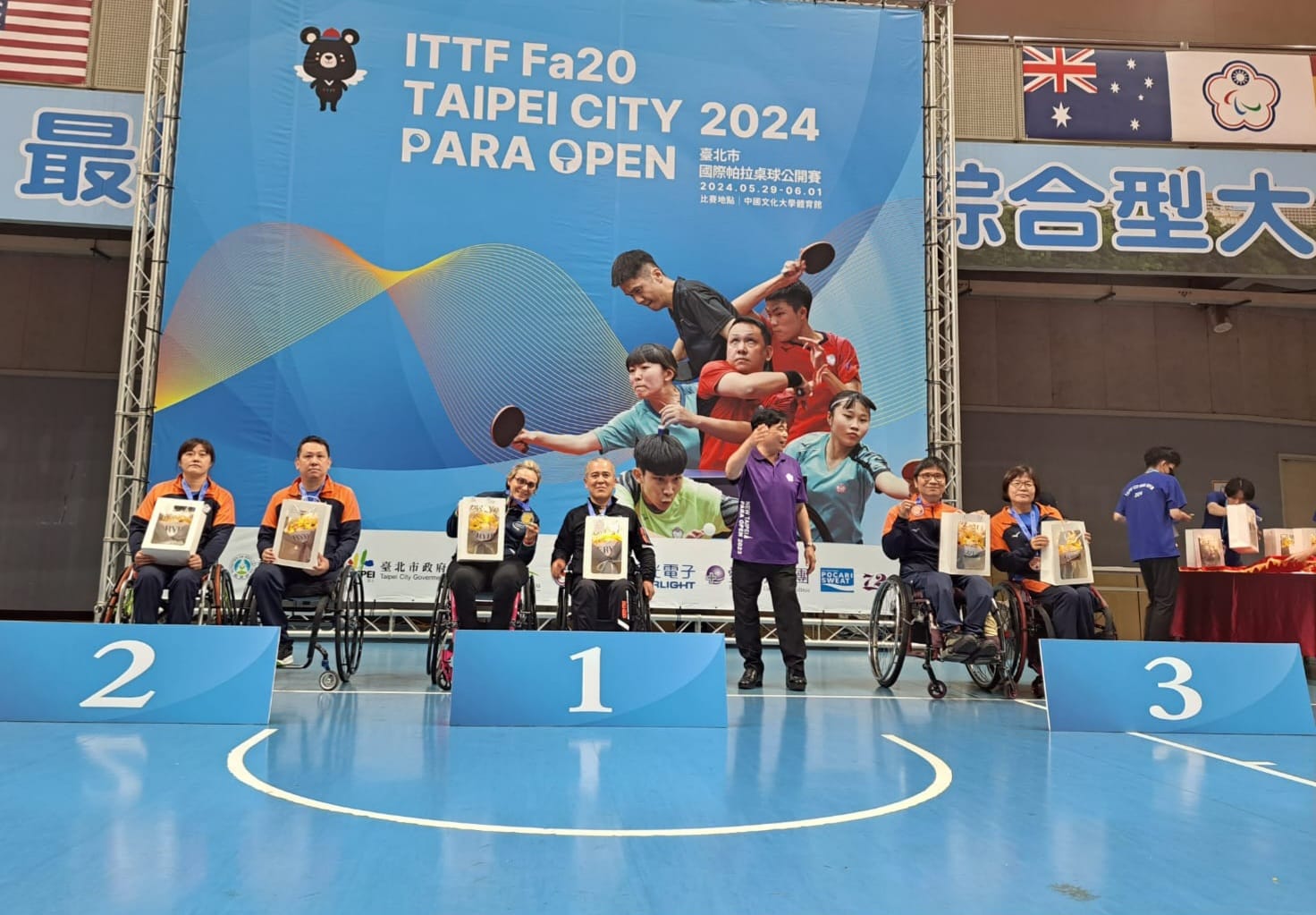 ITTF Taipei City Para Open 2024 podio del doppio misto di classe XD10