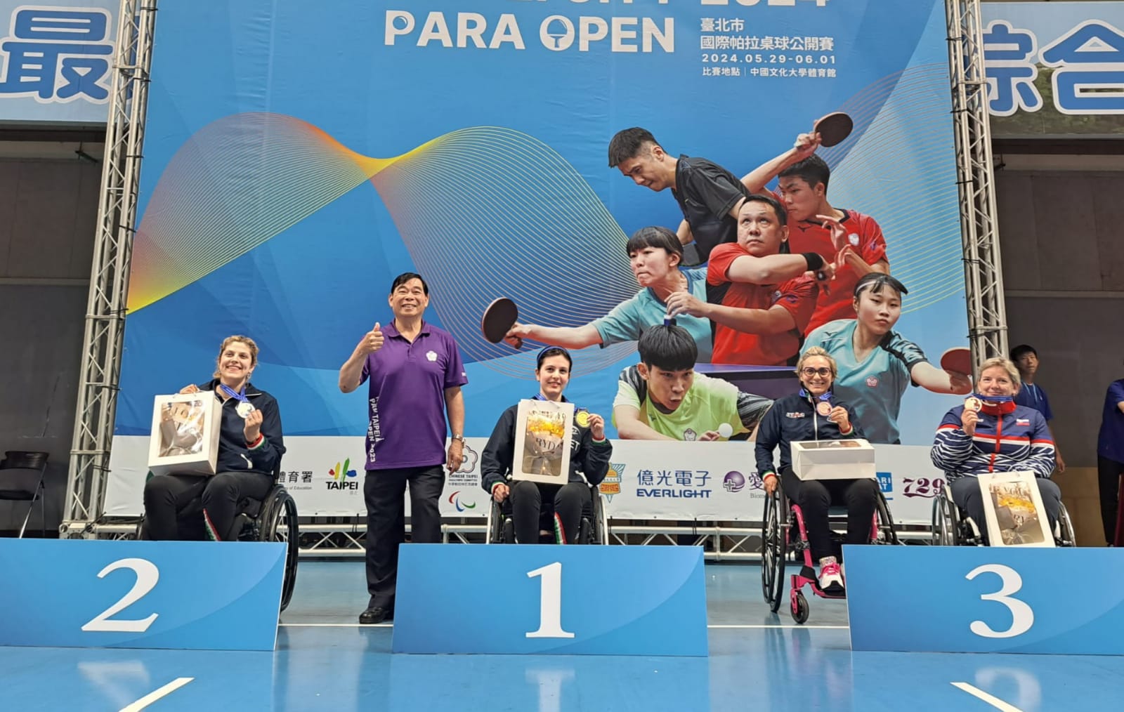 ITTF Taipei City Para Open 2024 podio del singolare femminile di classe 1 3 con</p>...		




	<!--  <p class=