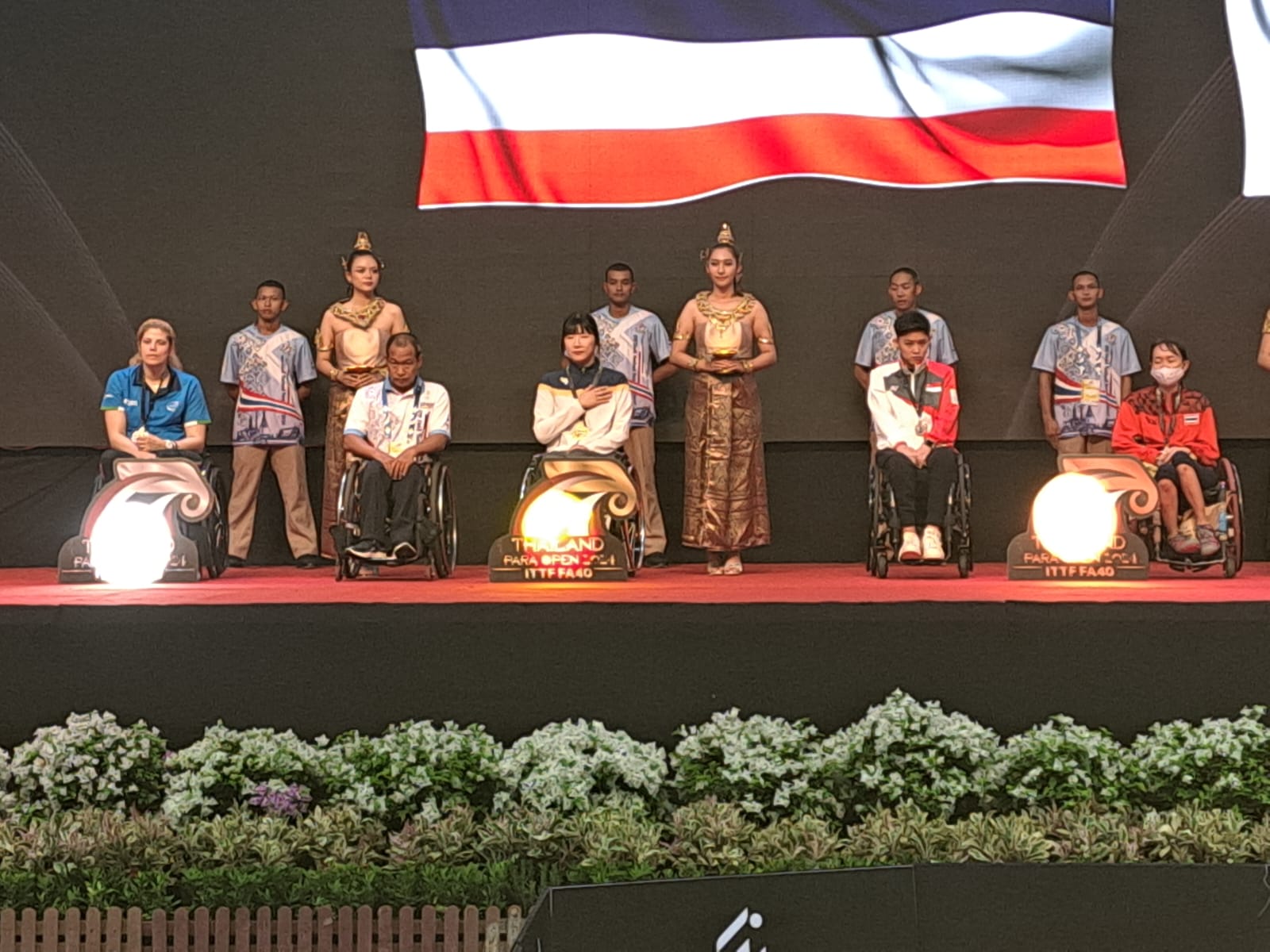 ITTF Thailand Para Open 2024 podio del singolare femminile di classe 1 2