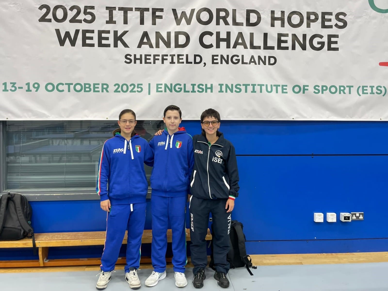 ITTF World Hopes Week Challenge 2025 Serena Rossati Pietro Campagna e Teresa DErcole