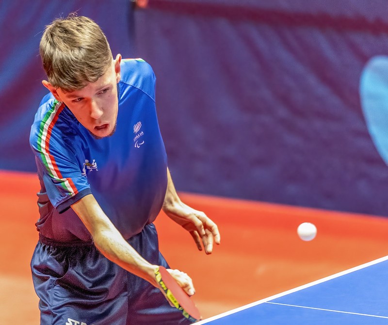 ITTF World Para Challenger Lasko 2025 Matteo Parenzan in azione