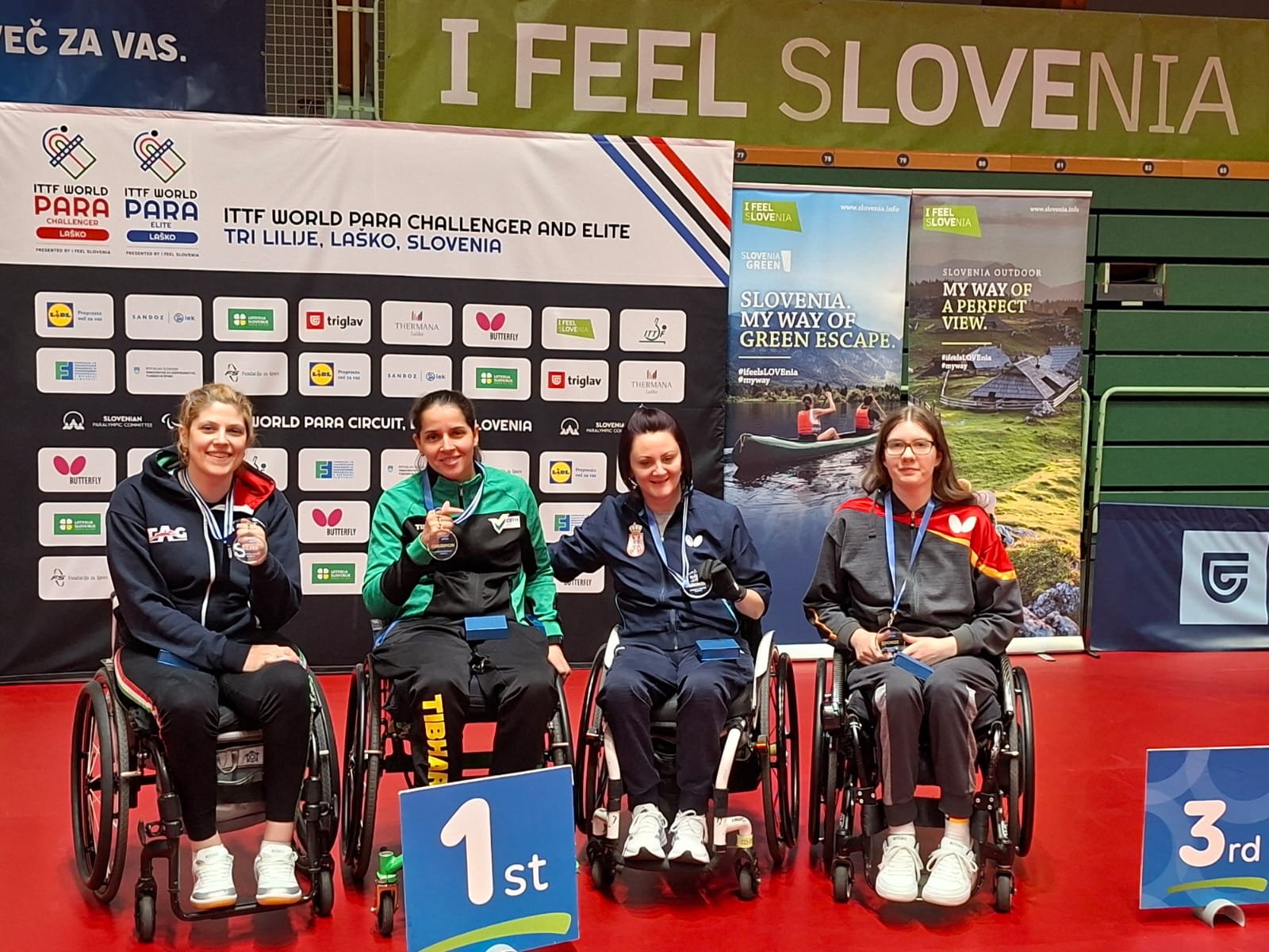 ITTF World Para Elite Lasko 2025 podio del singolare di classe 2 con Giada Rossi argento