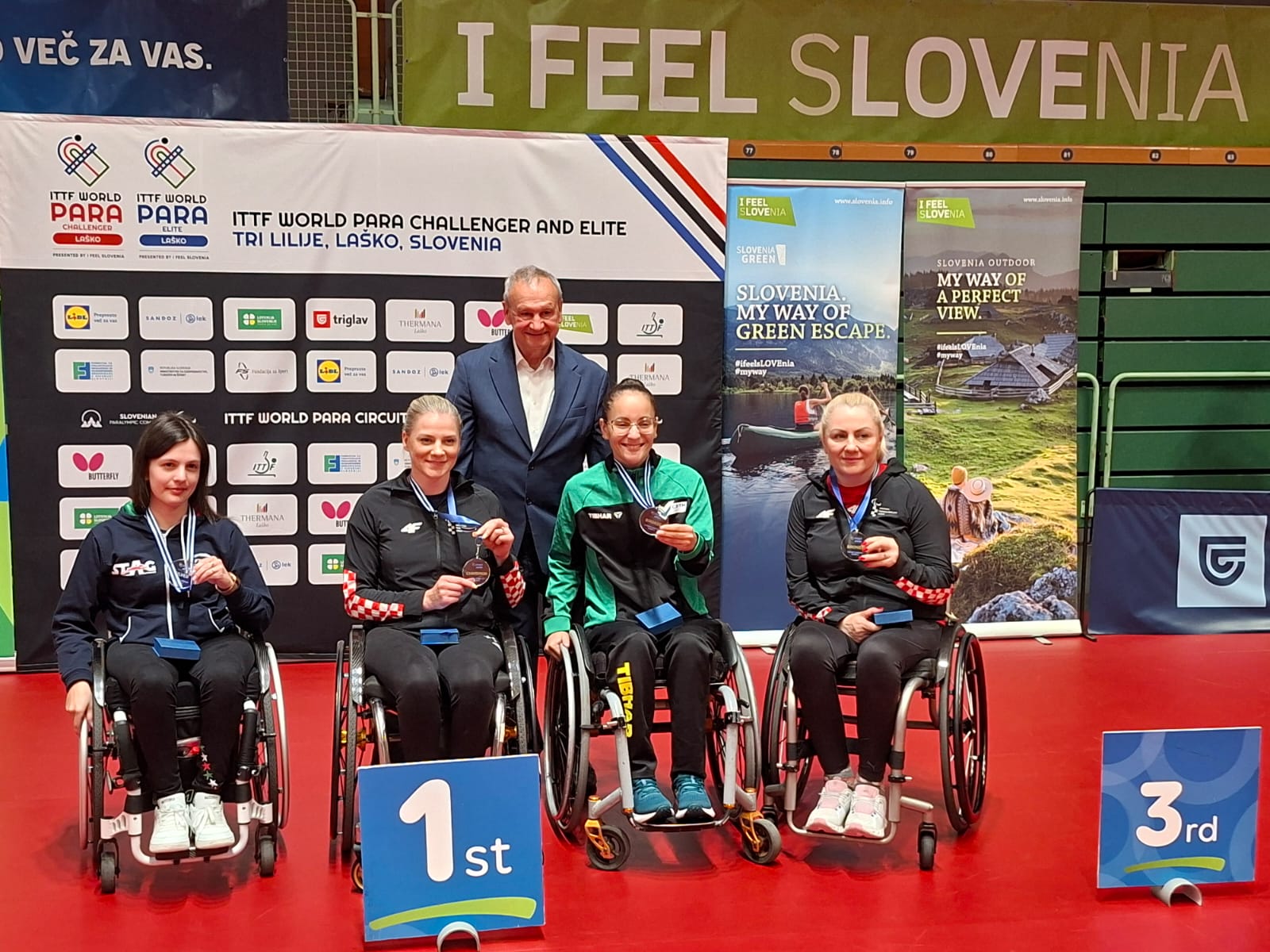 ITTF World Para Elite Lasko 2025 podio del singolare di classe 3 con Carlotta Ragazzini arge to