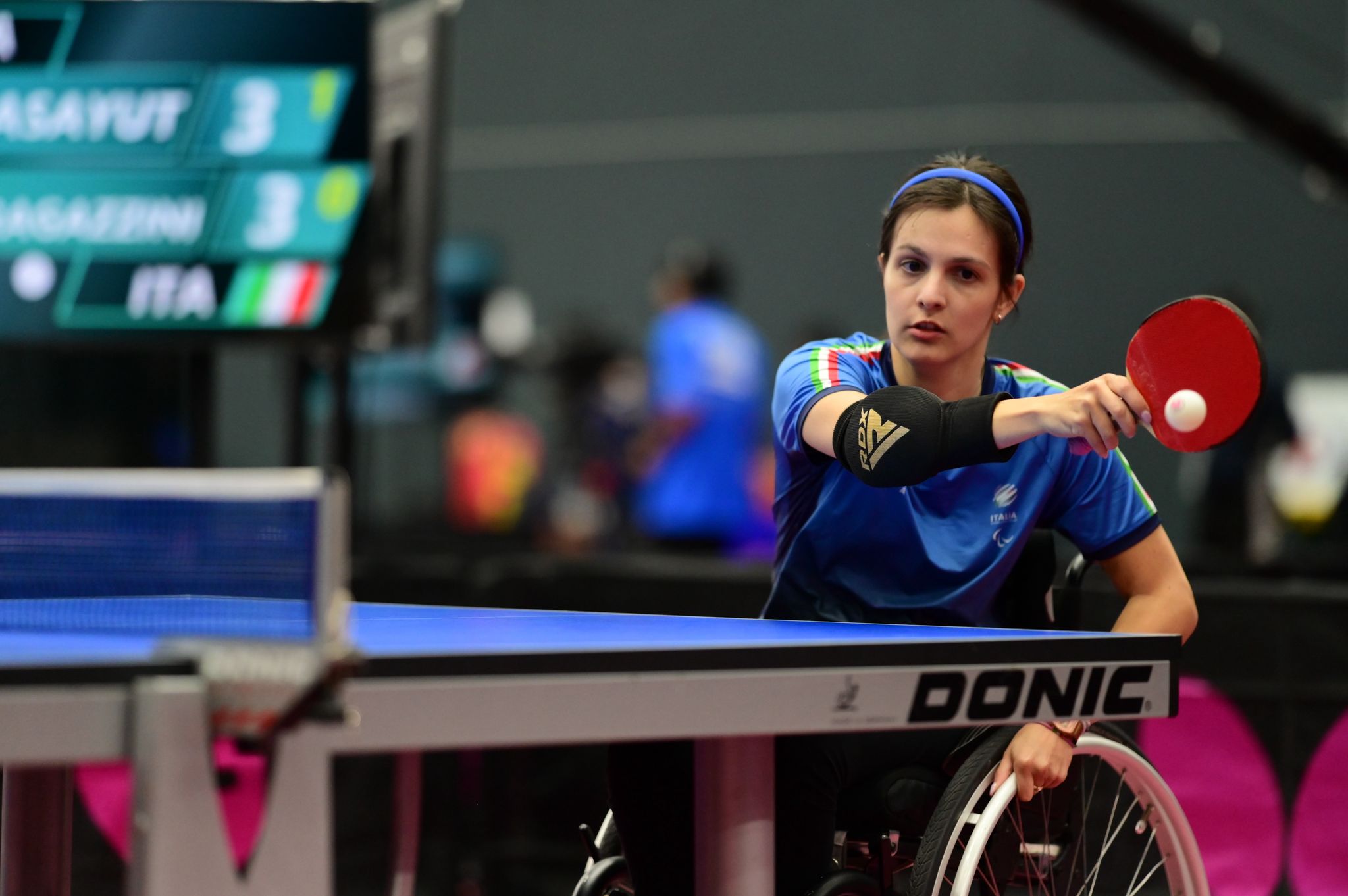 ITTF World Para Elite Nakhon Ratchasima 2025 Carlotta Ragazzini in allungo di rovescio