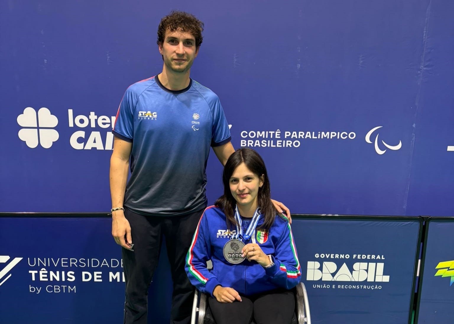 ITTF World Para Elite Sao Paulo Carlotta Ragazzini e Massimo Pischiutti