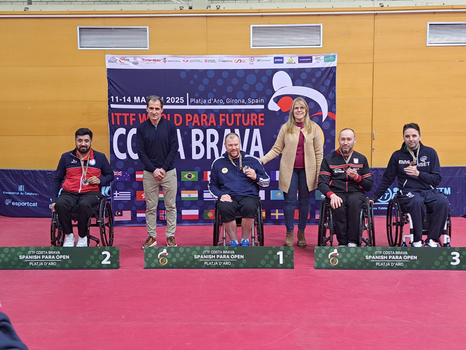 ITTF World Para Future Costa Brava 2025 podio del singolare di classe 2 con Federico Crosara bronzo