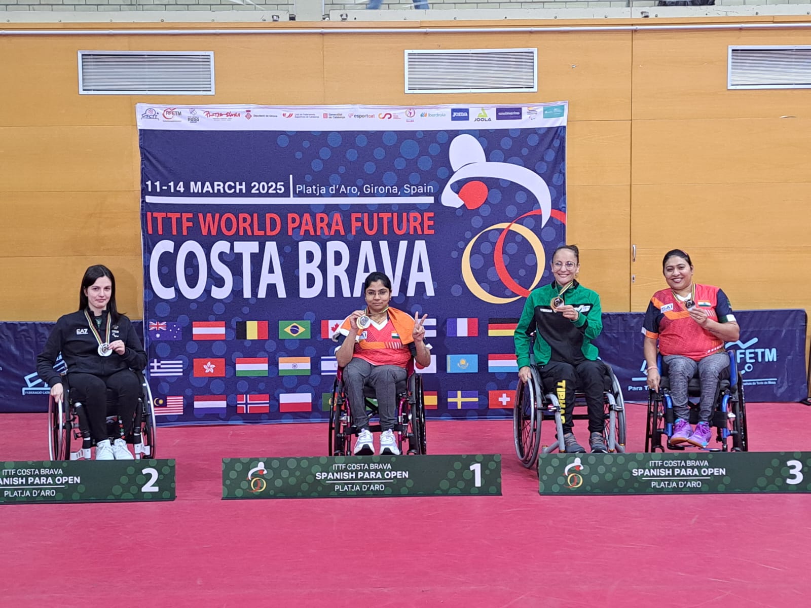 ITTF World Para Future Costa Brava 2025 podio del singolare di classe 3 5 con Carlotta Ragazzini argento
