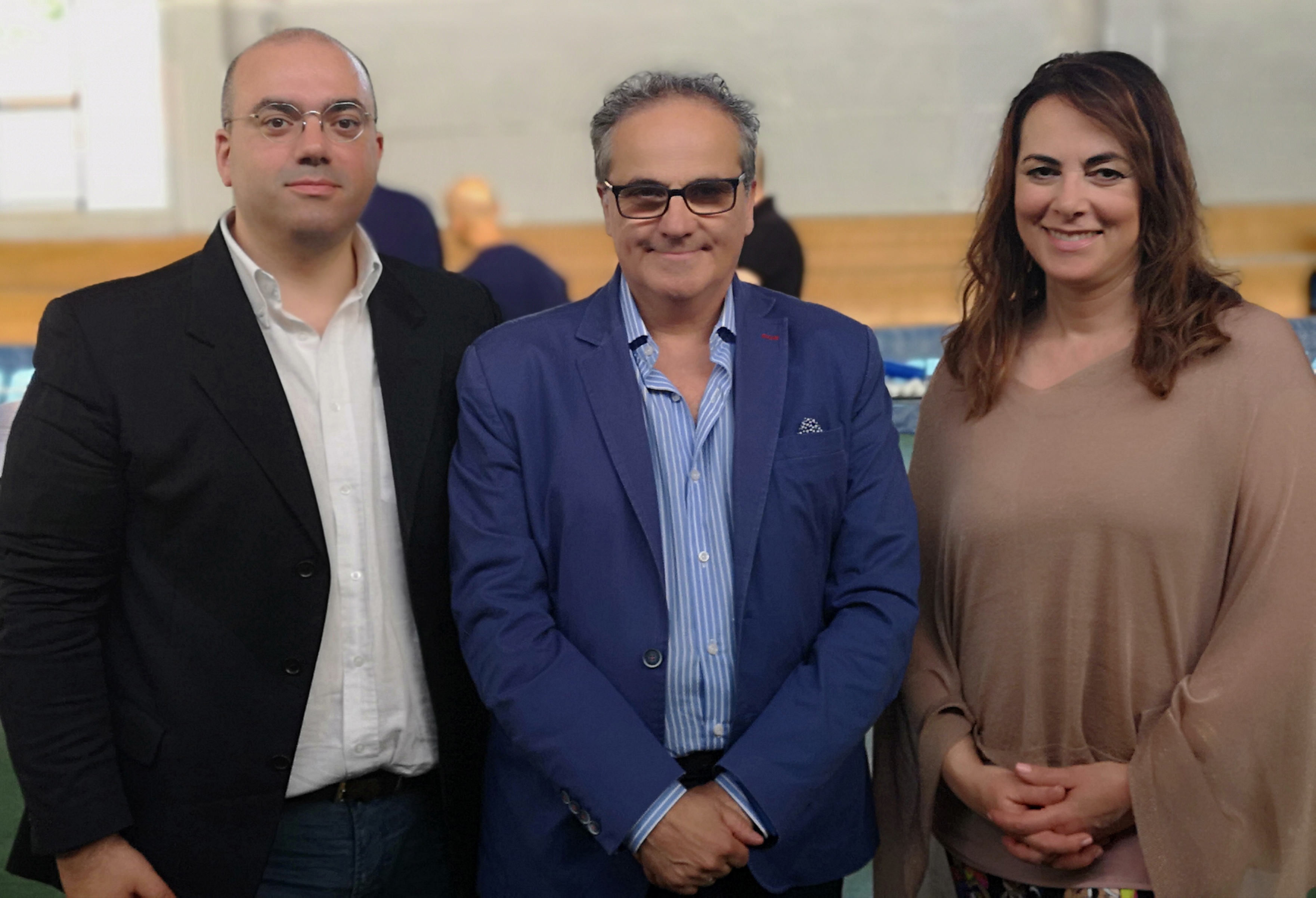 Il presidente Renato Di Napoli fra Fabio Paci e Alessandra Marini