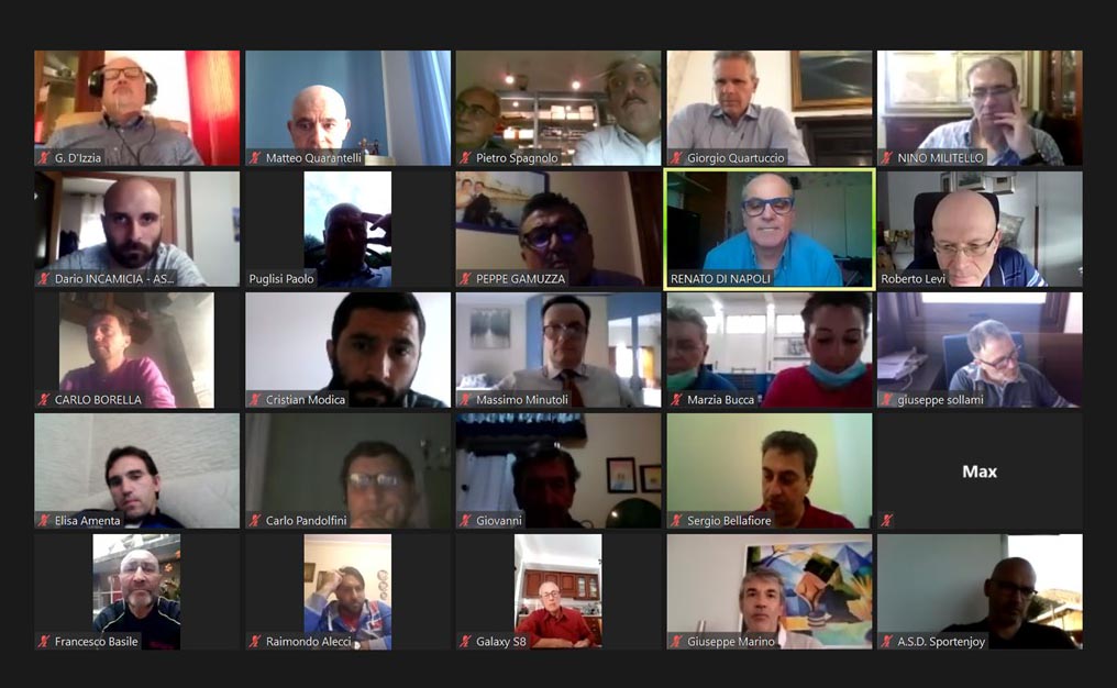 Incontro sul web con le società sportive della Sicilia 1 giugno 2020
