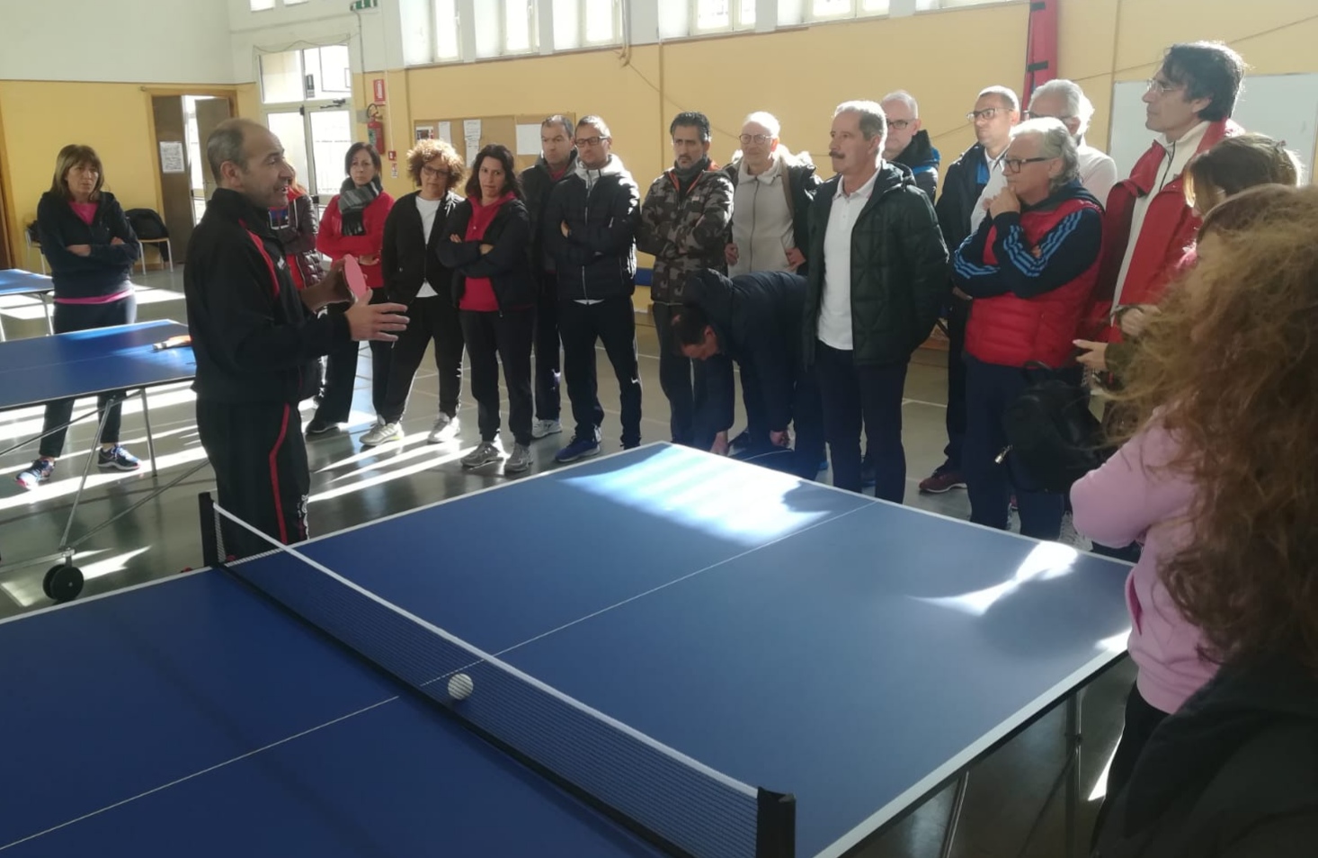 Insegnare Tennistavolo a scuola a Ragusa febbraio 2020