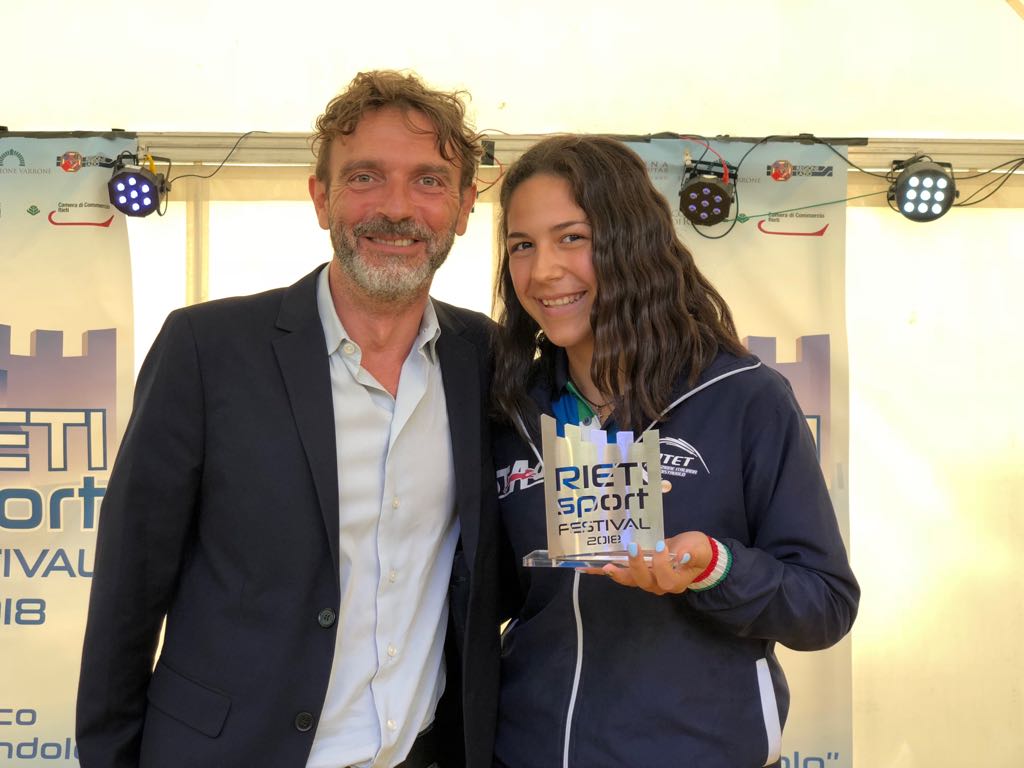 Jamila Laurenti premiata a Rieti giugno 2018