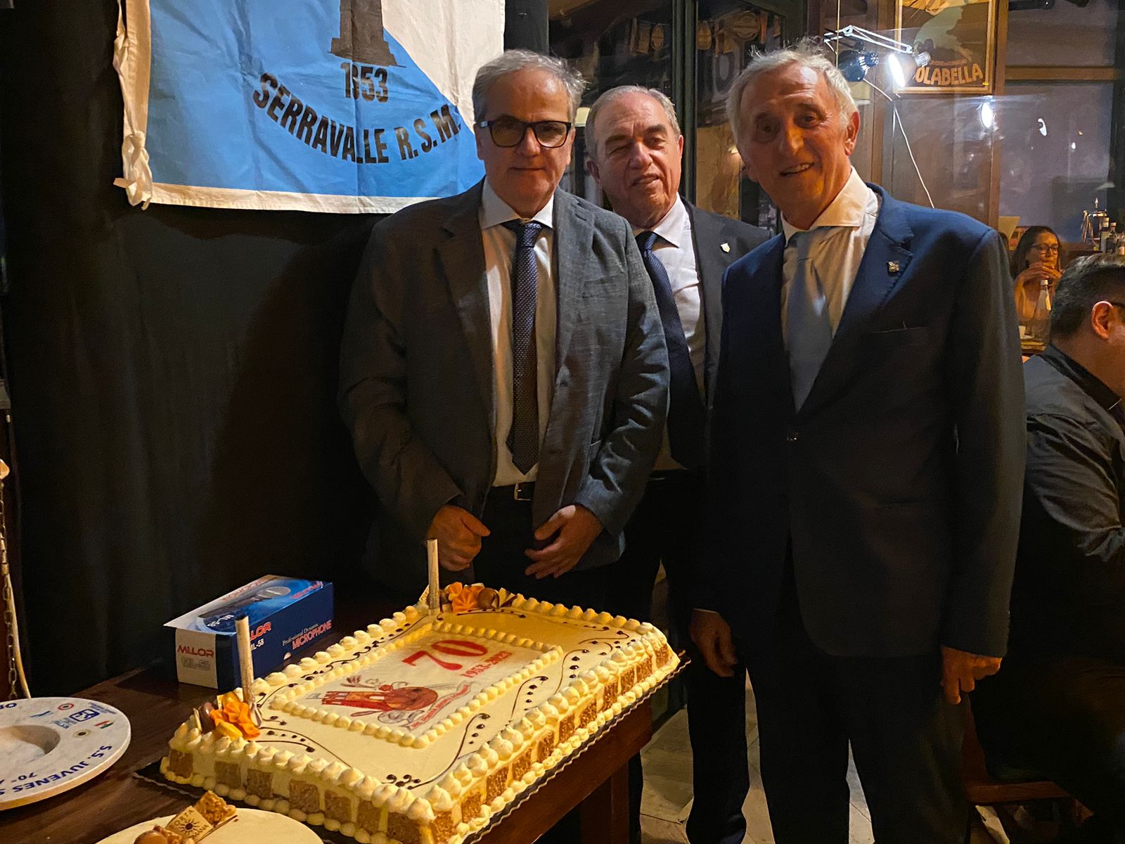 Juvenes San Marino 40 anni Renato Di Napoli con Stefano Piva e Gian Battista Salvagni