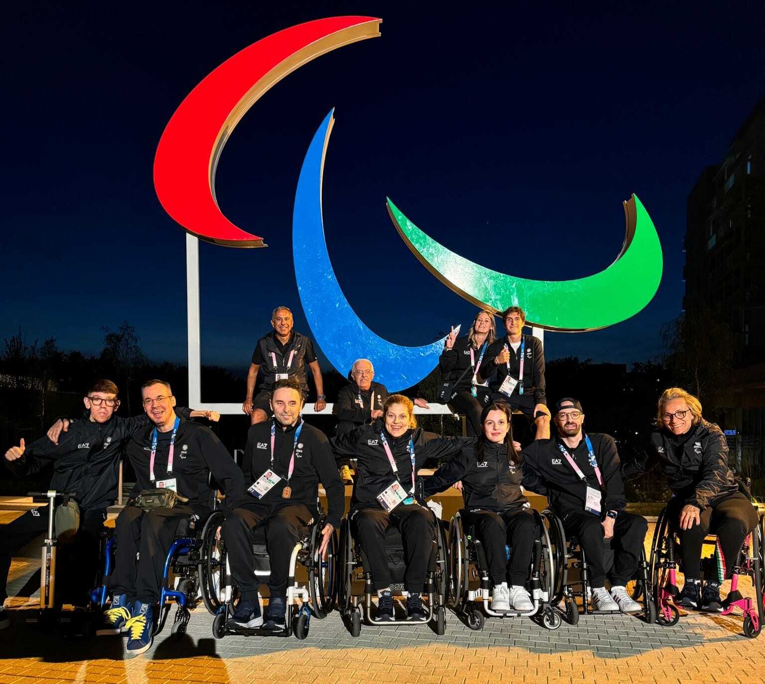 La Nazionale azzurra al Villaggio Paralimpico sotto il simbolo delle Paralimpiadi