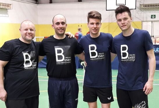 La squadra promossa in serie B2 nel 2016 2017 da sinistra Maurizio De Zuliani Umberto Forletta Manuel Corradini e Cristian Zanotti assente in foto Fabio La Rosa foto 6