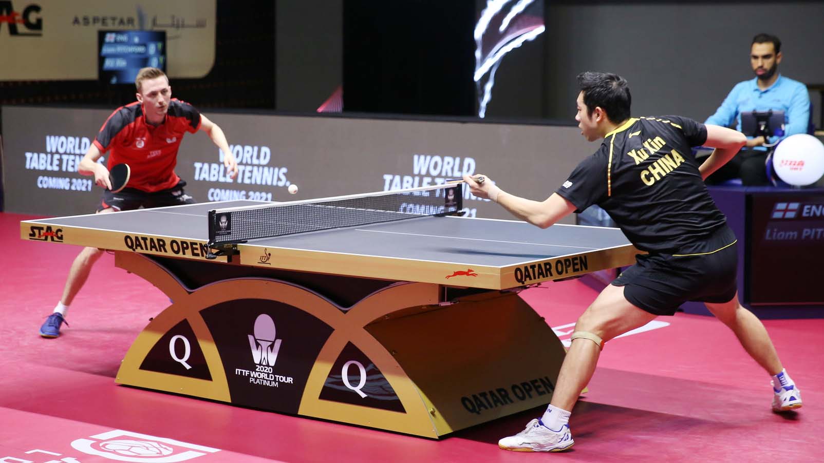 Liam Pitchford batte Xu Xin al Qatar Open 2020