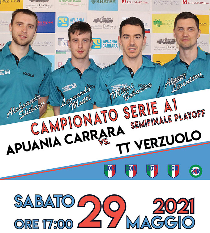 Locandina Apuania A4 Verzuolo semifinale scudetto 2020 2021
