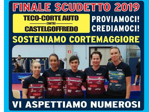 Locandina Cortemaggiore Castel Goffredo finale scudetto 2019 2020