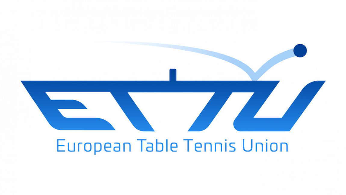 Logo European Table Tennis Union bianco